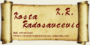 Kosta Radosavčević vizit kartica
